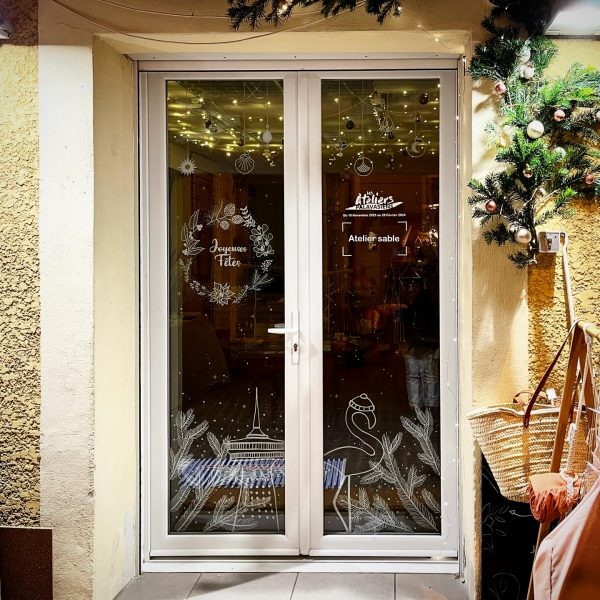 décoration de vitrine pour évènement, fêtes ou promotion