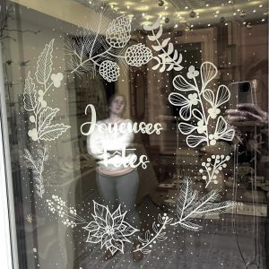 décoration de vitrine pour évènement, fêtes ou promotion