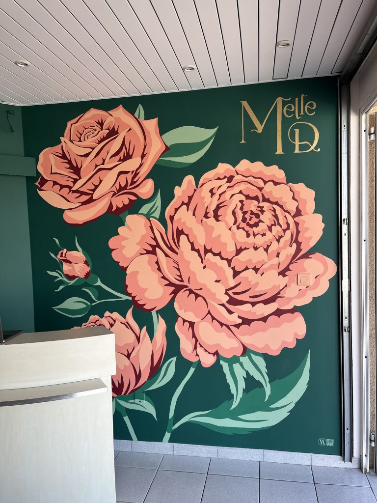 fresque murale salon de coiffure